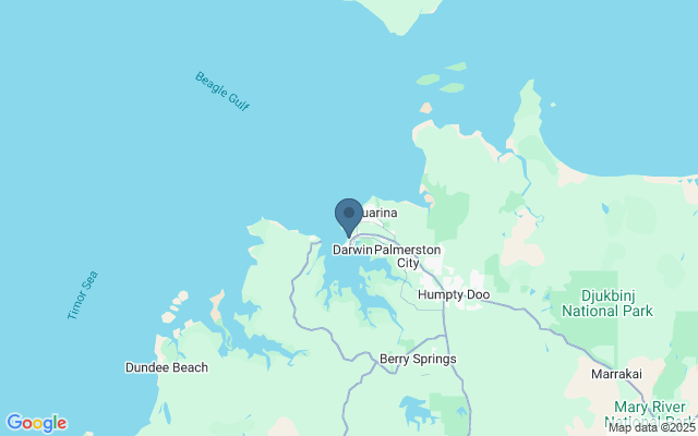 Kaart met locatie Museum and Art Gallery of the Northern Territory